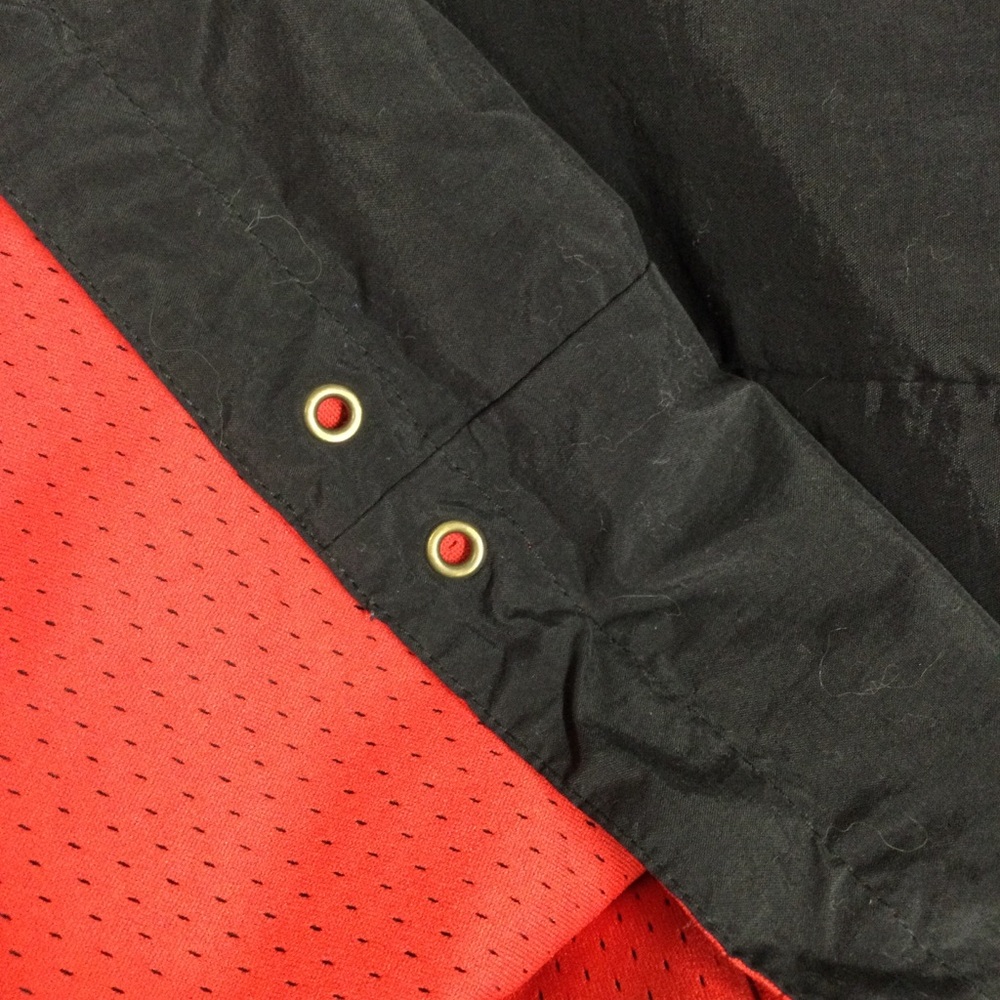ESPN VTG Mens Black Red Reversible V-Neck Pullover Windbreaker Jacket Sz XXL - Picture 8 of 11